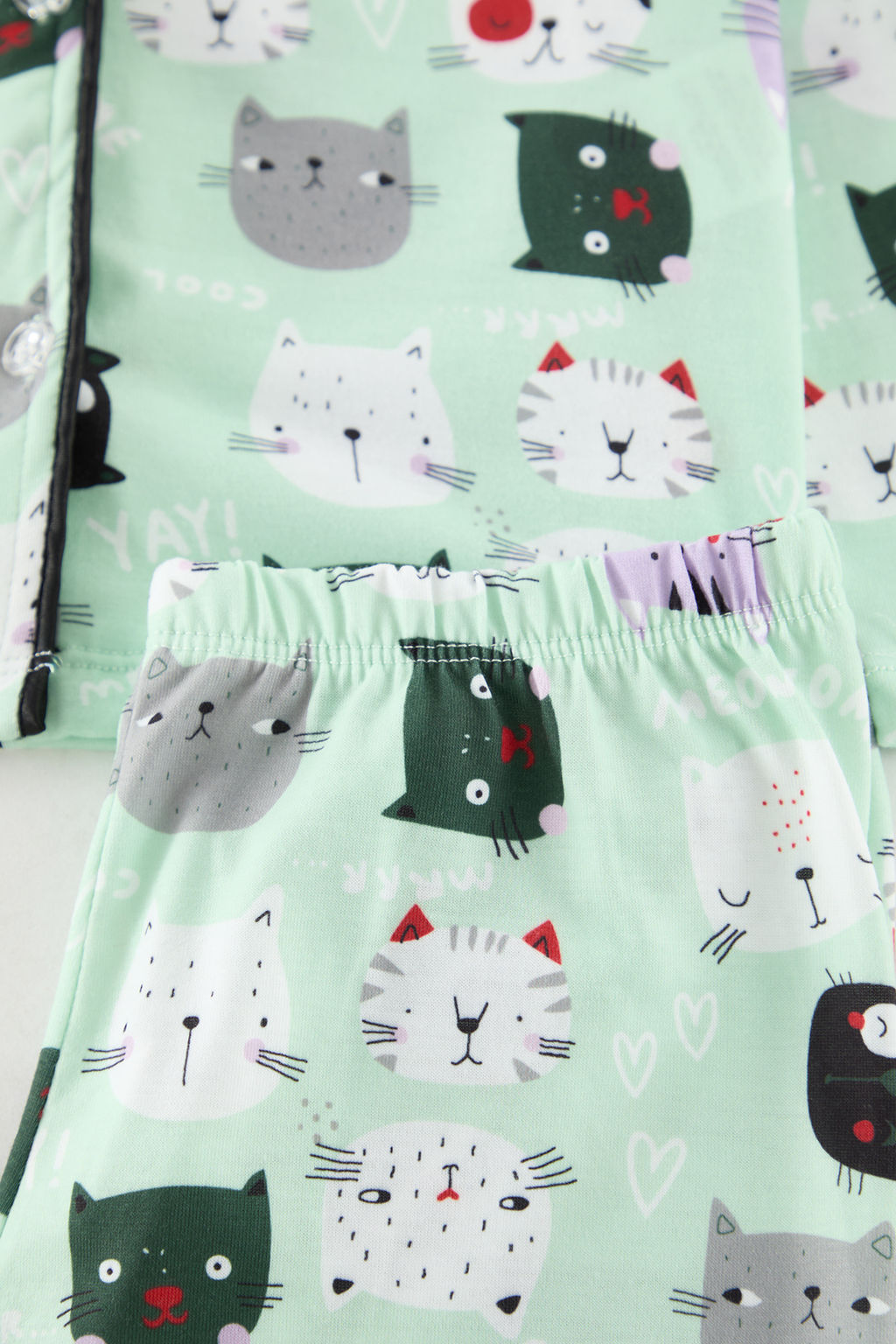 Mint Yumusak Dokulu Erkek Cocuk Bask?l? Orme Pijama Tak?m TKDAW25AU00124 - Trendyolmilla фото 2