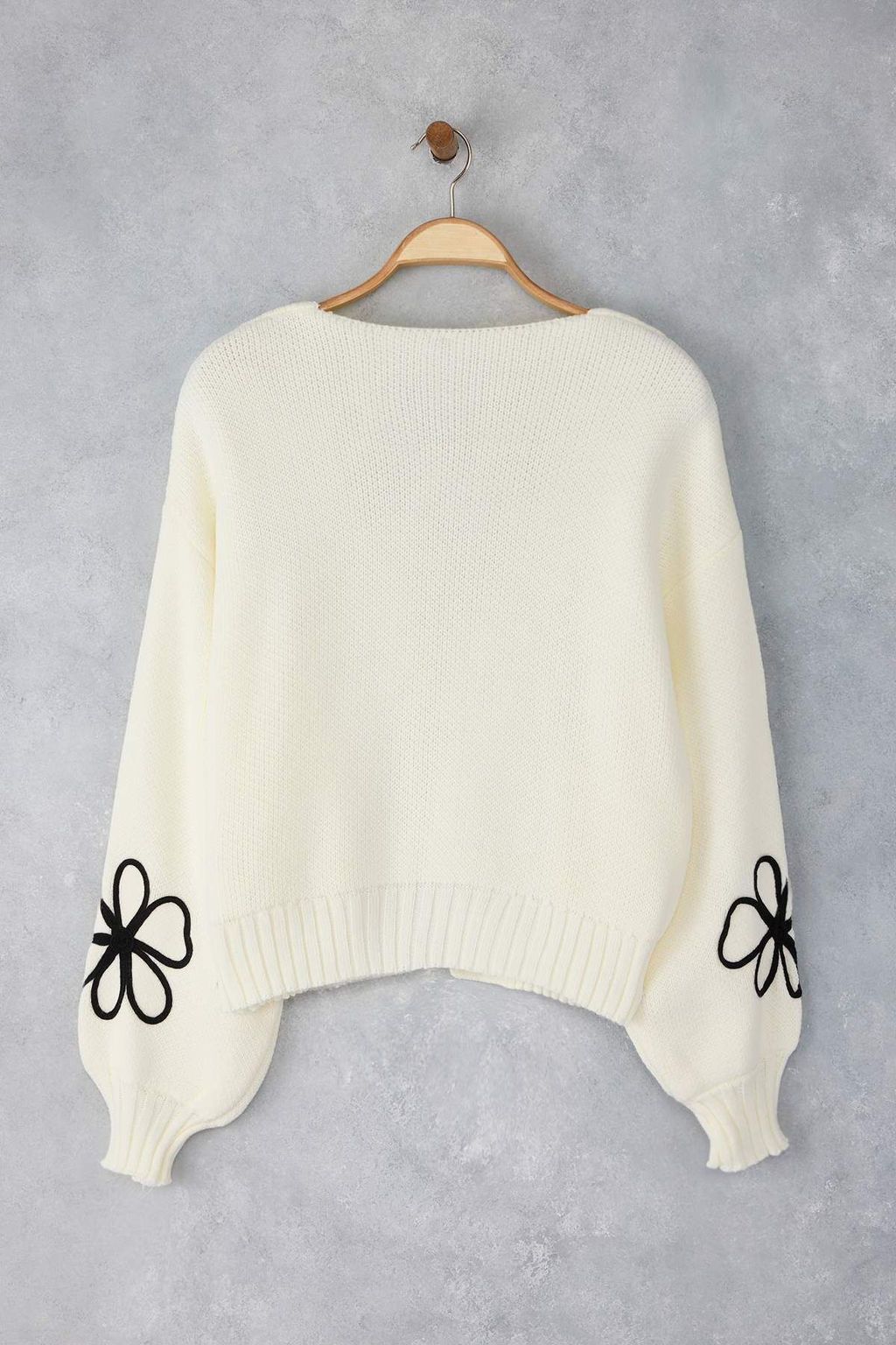 Ekru Nak?s Detayl? V Yaka Triko H?rka TWOAW25HI00291