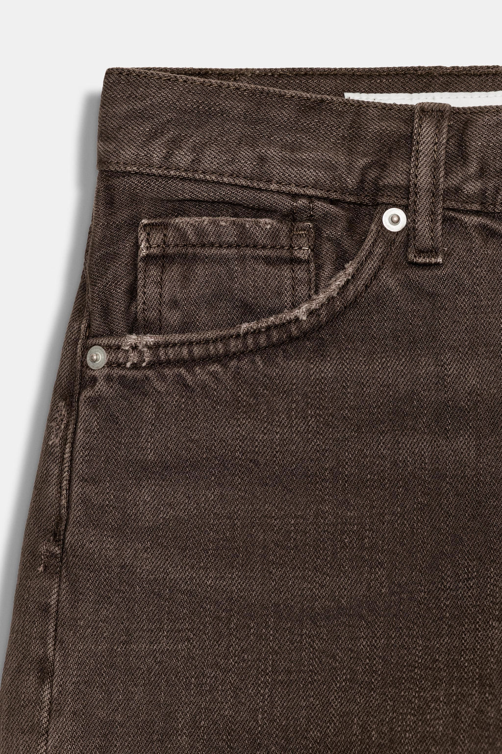 TRF COLOURED DENIM MID-WAIST BERMUDA SHORTS - Zara фото 15