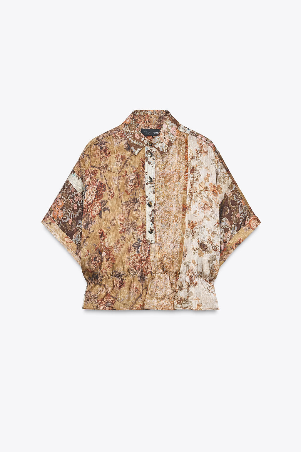 PRINTED SATIN SHIRT - Zara фото 6