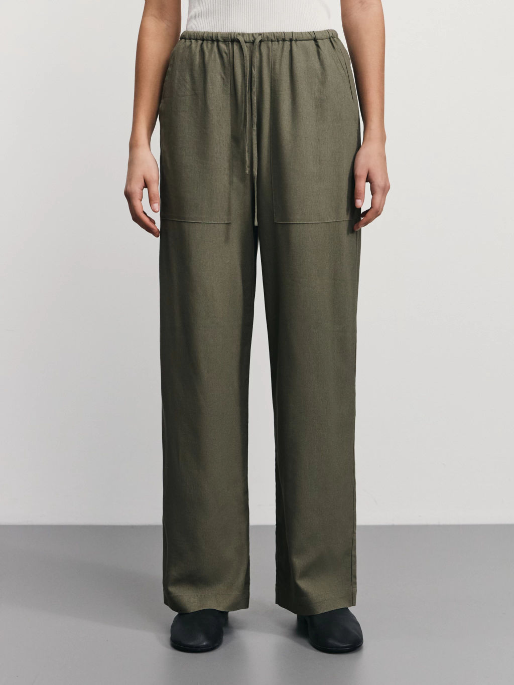 Широкие брюки изо льна / Zarina  фото 2