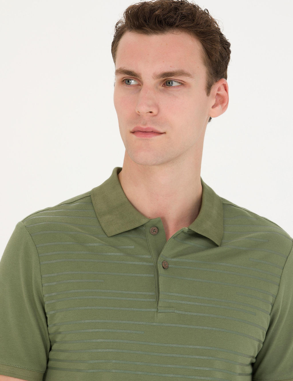 Haki Slim Fit Polo Yaka Ti__rt