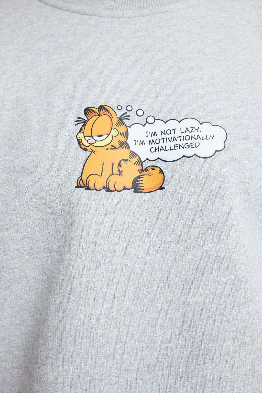 TRENDYOL MAN Gri Erkek Garfield Orijinal Lisansl? Regular/Normal Kesim Bisiklet Yaka Sweatshirt TMNAW21SW0569 - Trendyolmilla фото 15