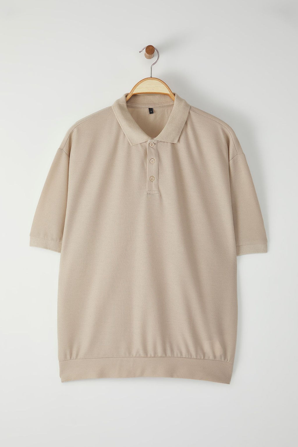 TRENDYOL MAN Lacivert Oversize/Genis Kesim Dokulu Polo Yaka T-shirt TMNSS25PO00003 - Trendyolmilla фото 6