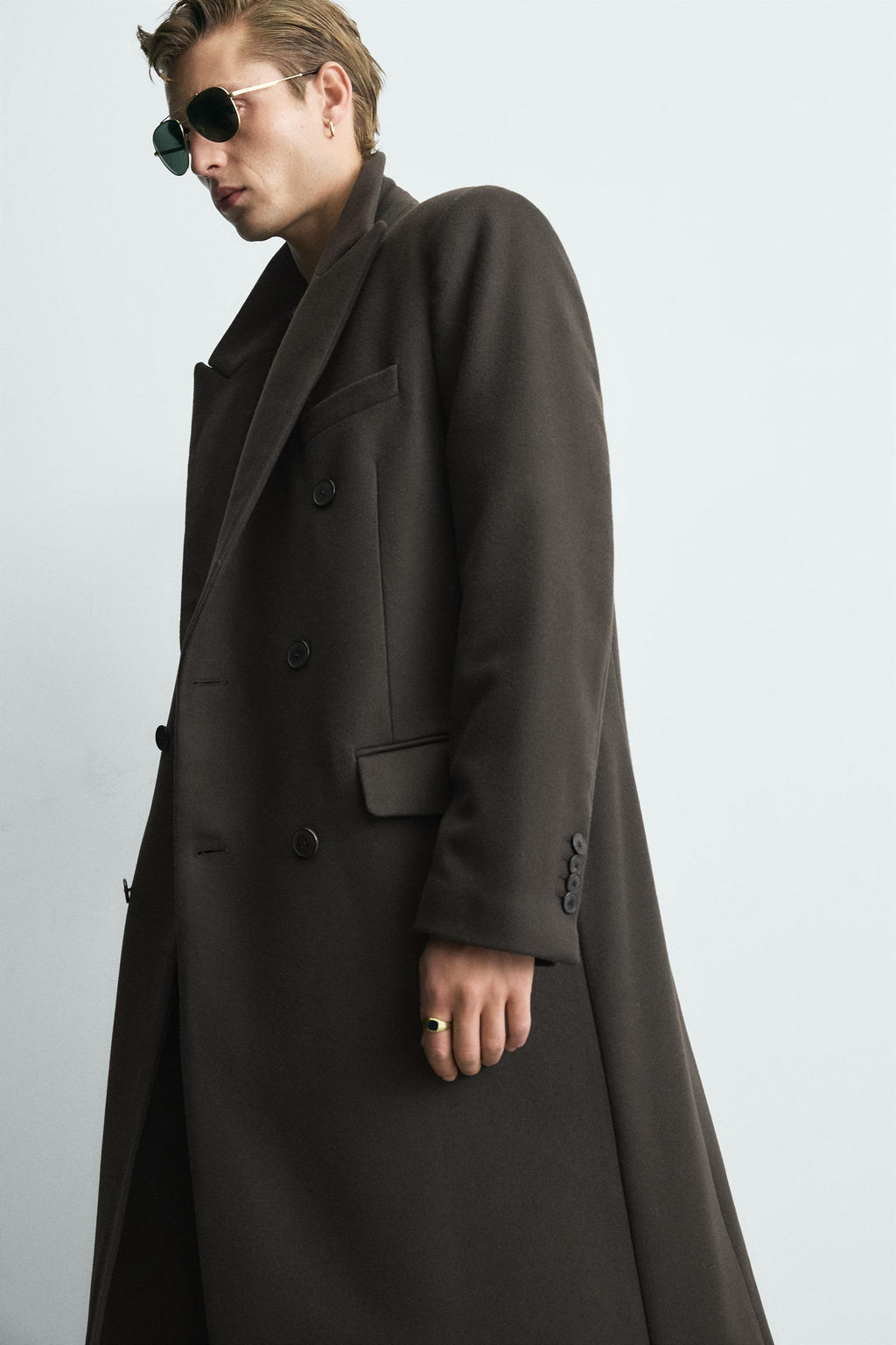 LIMITED EDITION MANTECO® WOOL BLEND DOUBLE-BREASTED COAT - Zara фото 5