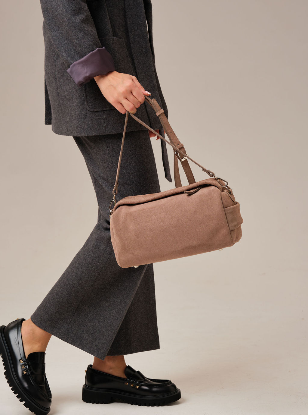 Замшевая сумка Solea DBR 31365 капучино  фото 10