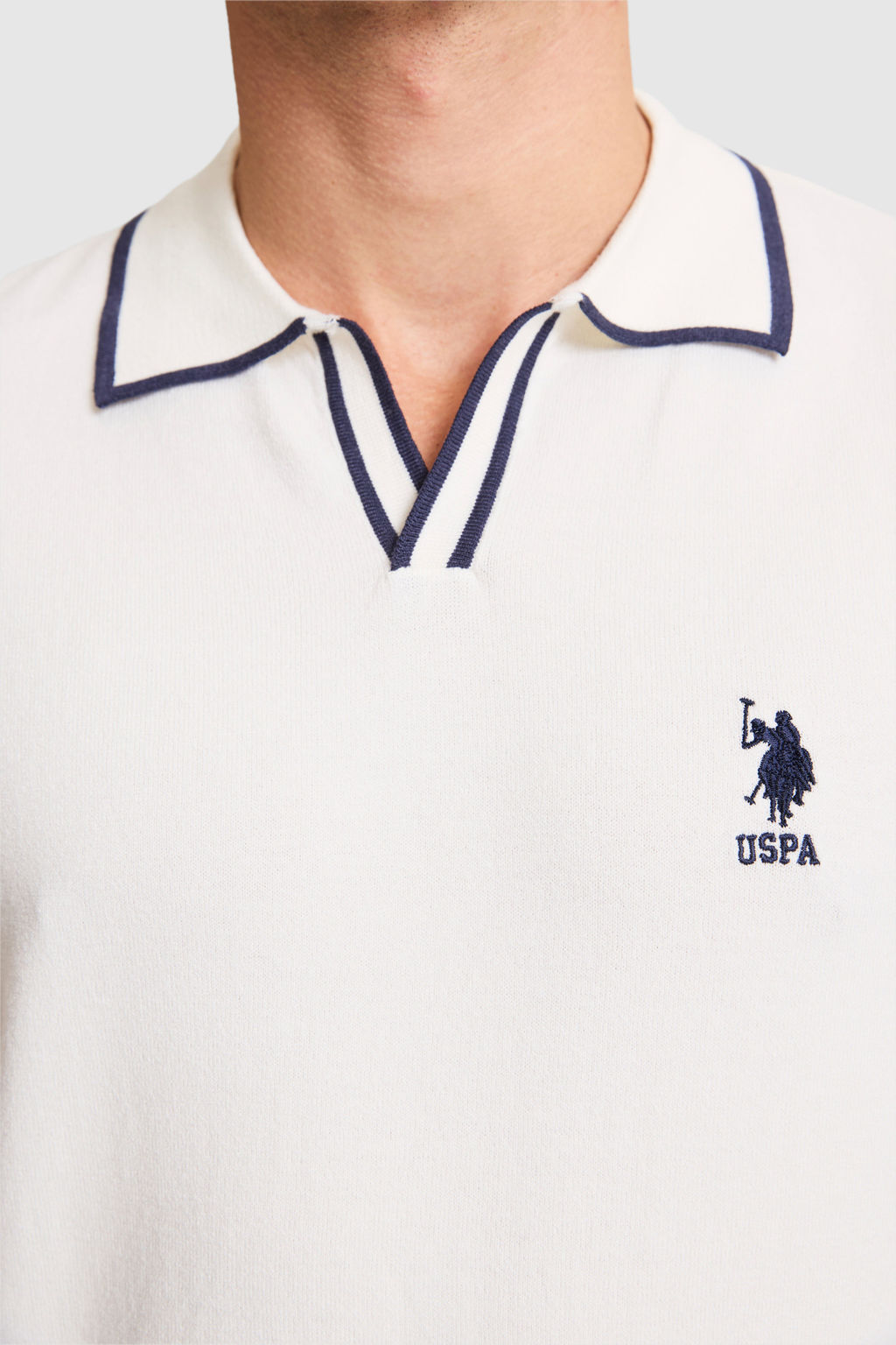 Erkek Krem Slim Fit Polo Yaka Triko TiЕГrt - U.s. polo assn фото 6