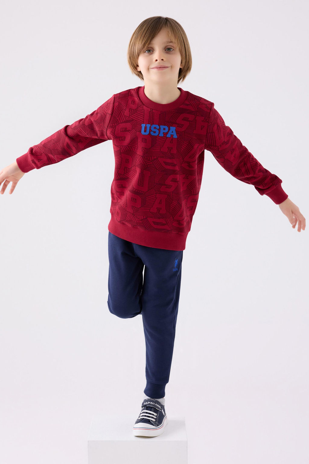 Бордово-красный пижамный комплект для мальчика Неожиданная скидка в корзине - U.s. polo assn фото 3