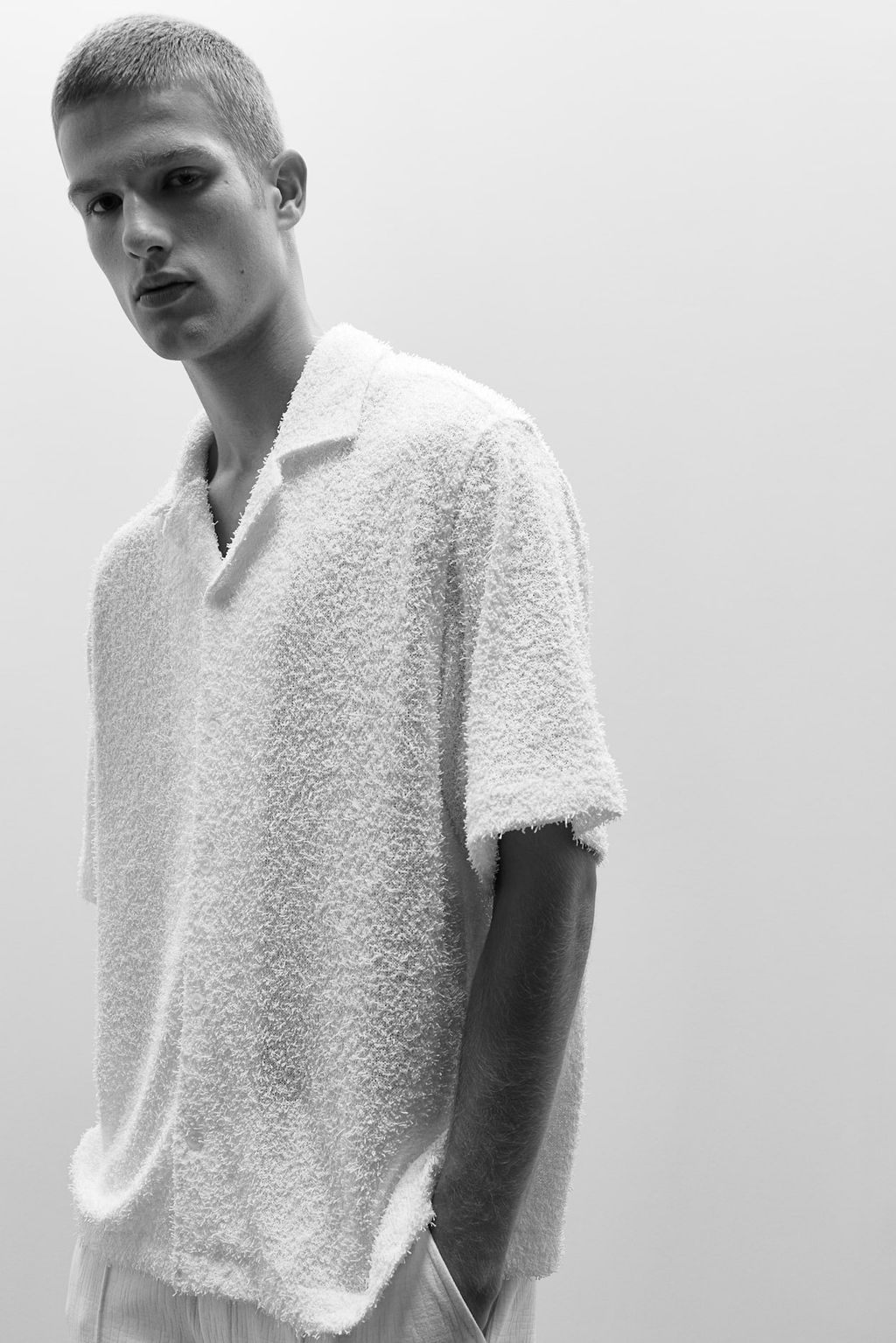 Camisa resort en tejido rizado Loose Fit - H&m фото 4