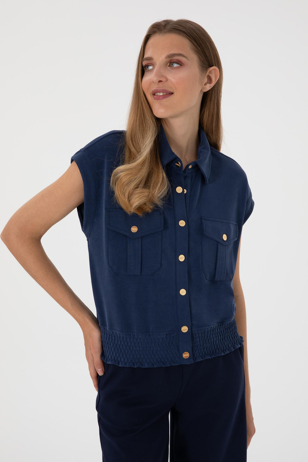 Kad_n Lacivert Sweatshirt Sepette S_rpriz _ndirim - U.s. polo assn фото 3