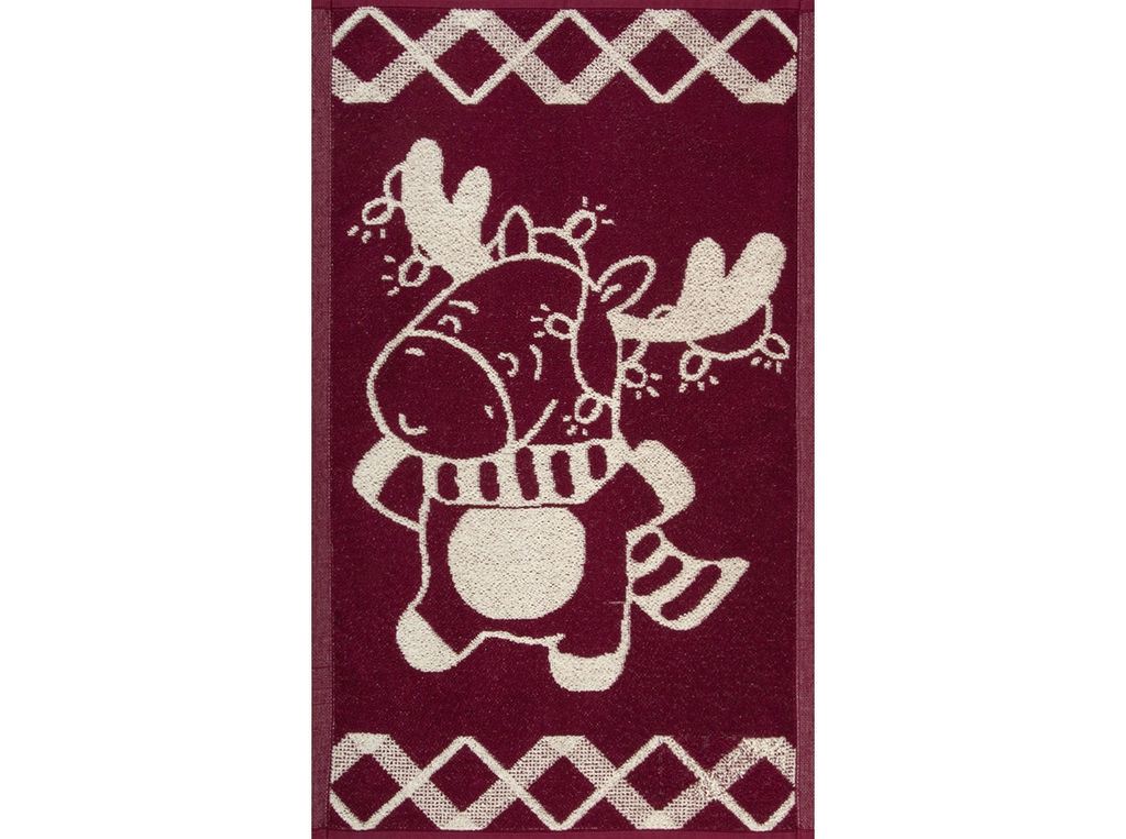 Полотенце махровое 6с104.411ж1 Оленик светит(кр.дерево1) 67х40см