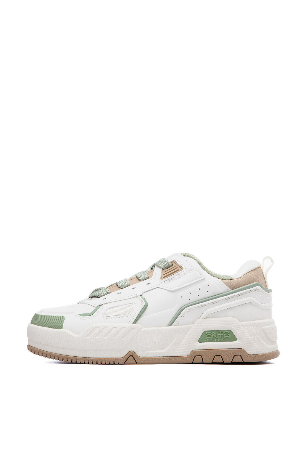 Кеды Бежевый/Зеленый/Коричневый