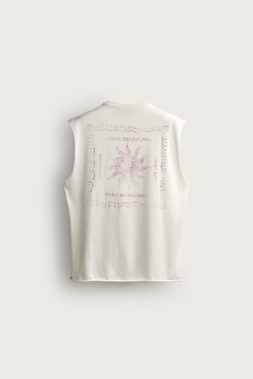 CAMISETA TANK ESTAMPADO LAVADO / Blanco roto - Zara фото 8
