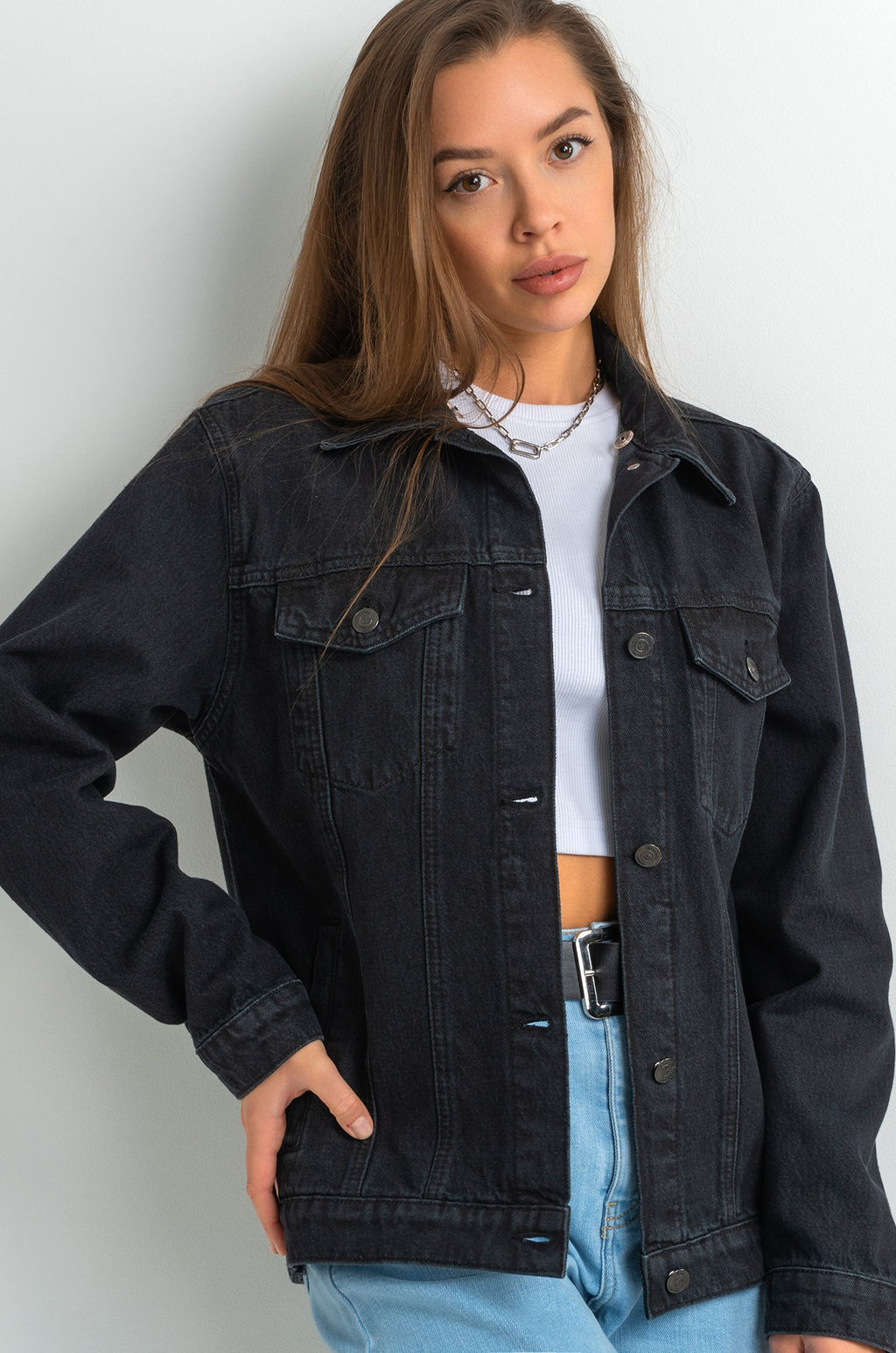 Женская джинсовая куртка с капюшоном Happyfox - Happy fox фото 17