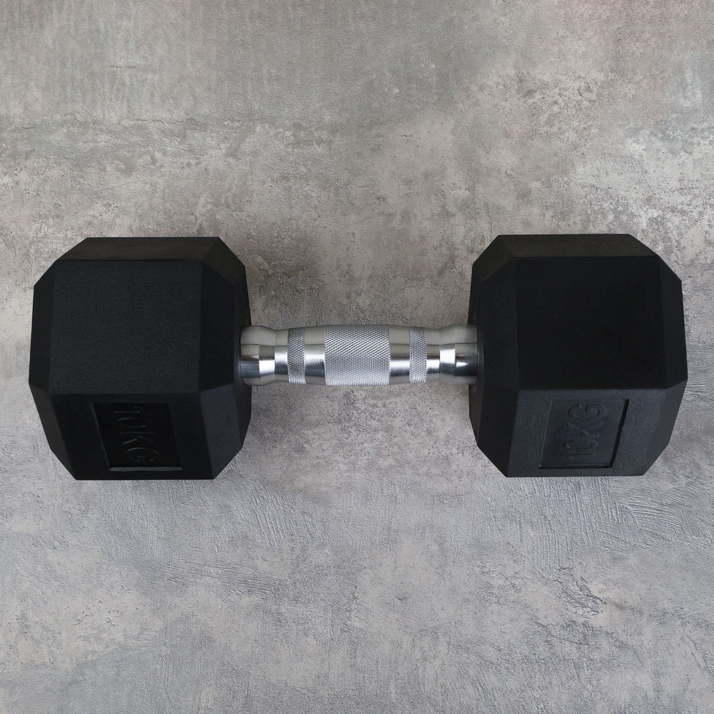 Гантель гексагональная Woohooo Pump / WP-10B / 10 кг / черный / уп2 - ГалеонТрейд фото 3