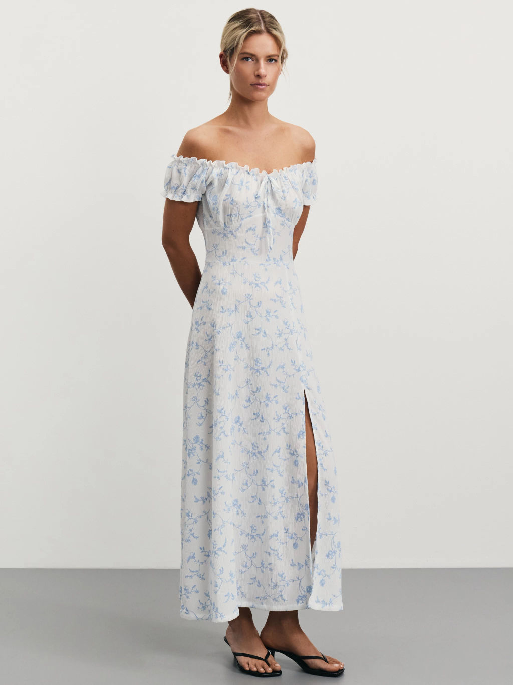 Платье миди с цветочным принтом / Zarina фото 6