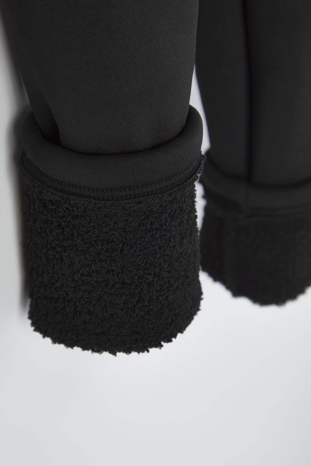 Siyah Pamuklu Kal?n/Ici Polarl? Orme K?z Cocuk Tayt TKDAW26TA00007 - Trendyolmilla фото 3