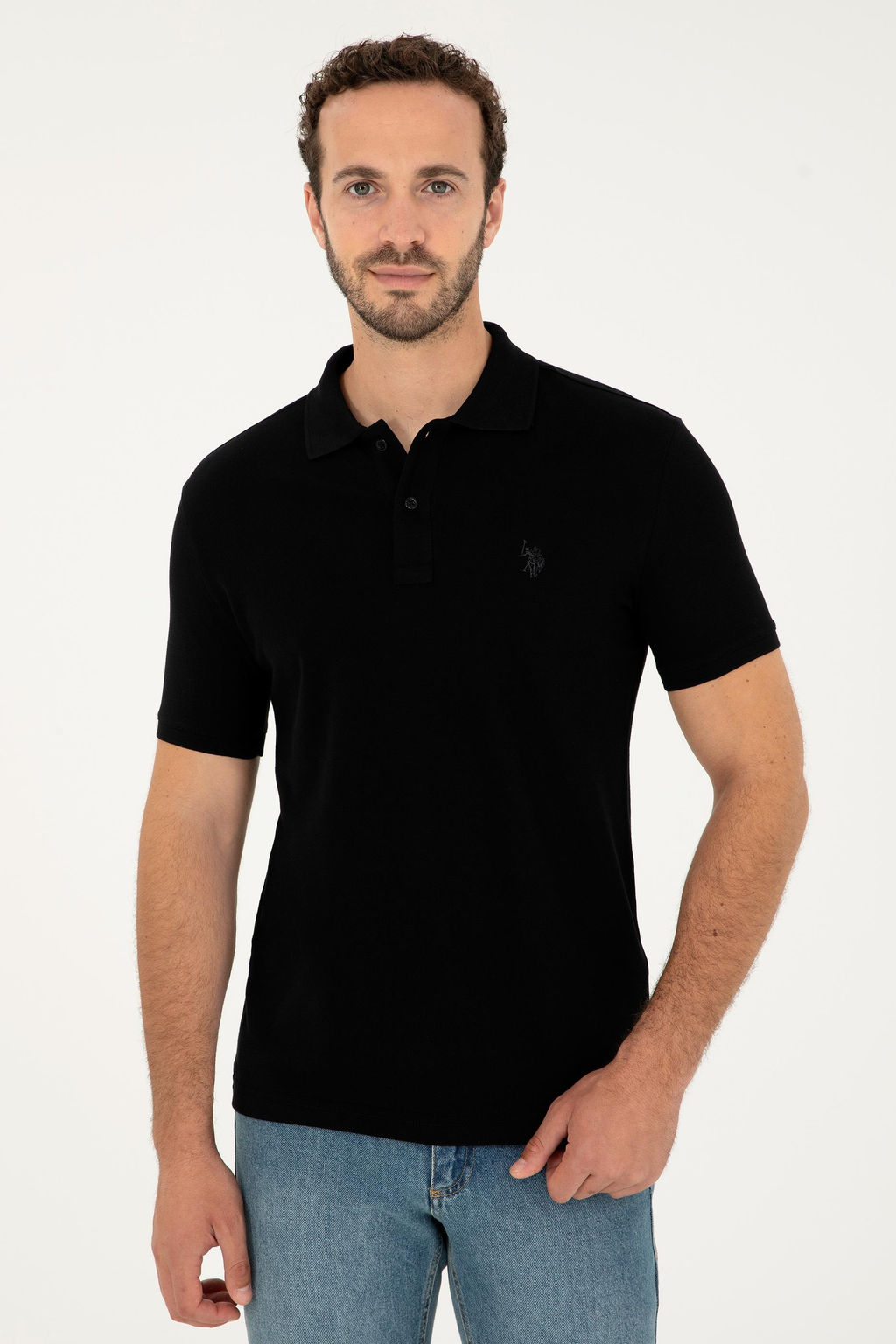 U. S. Polo Assn / Мужская черная базовая футболка - U.s. polo assn фото 3
