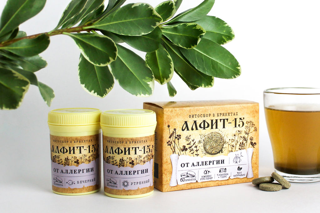 Алфит-15 от аллергии БАД в брикетах Алфит 1197