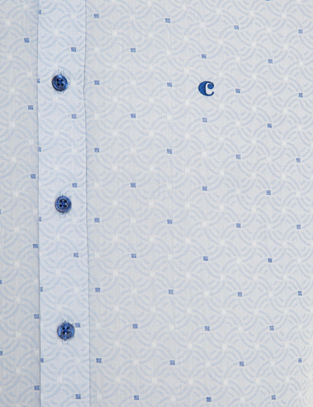 Голубая зауженная рубашка с длинным рукавом - Cacharel фото 5