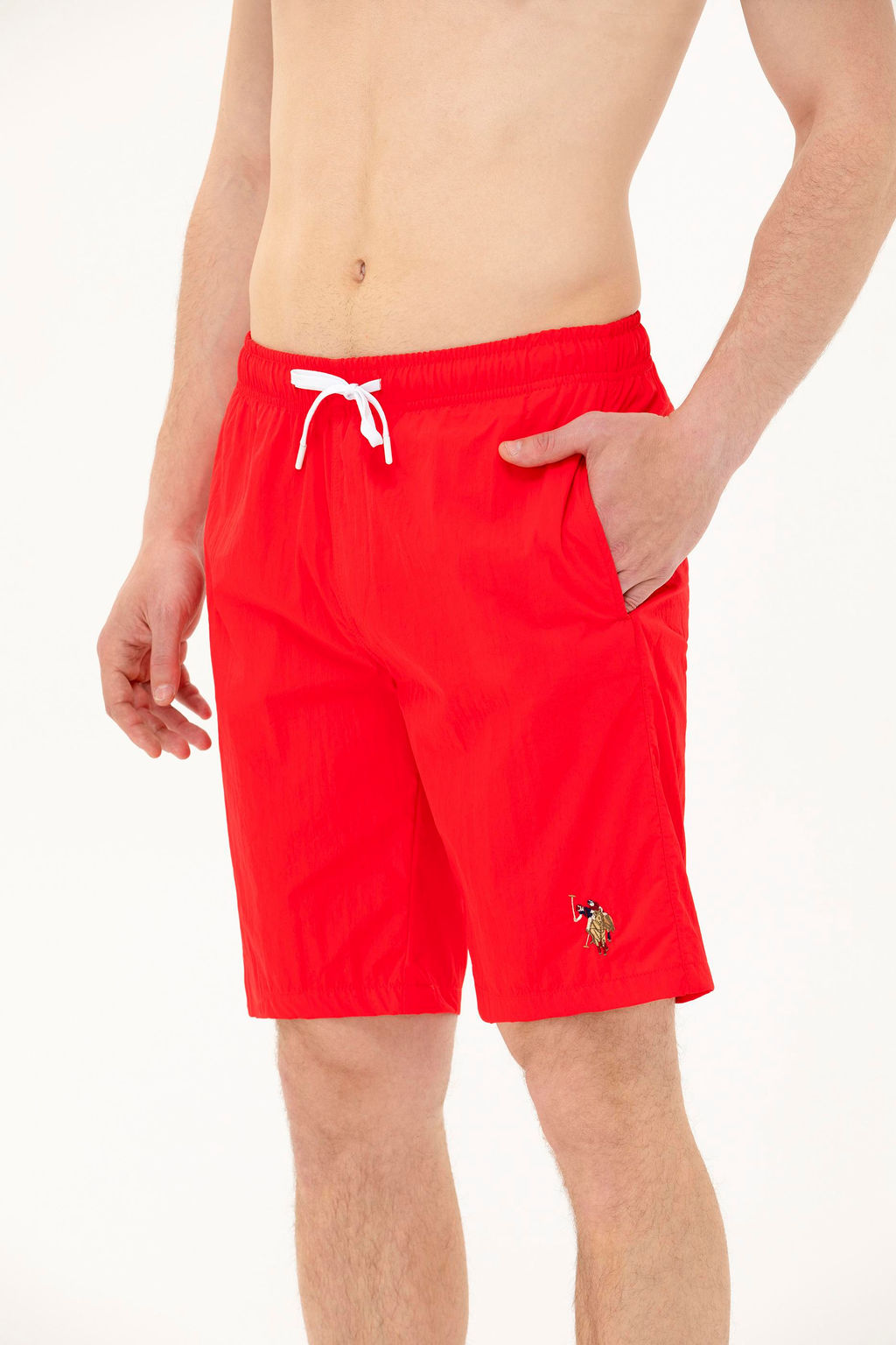 Мужские красные морские шорты - U.s. polo assn фото 5
