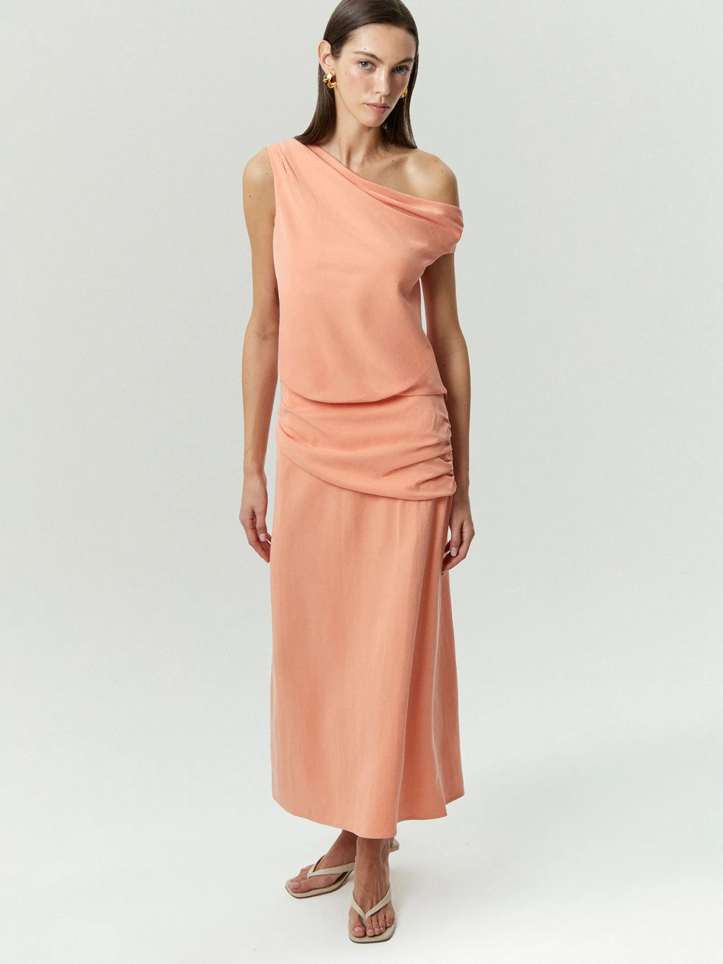 ЕМКА / Юбка миди со сборкой из тенсела - Emka фото 2