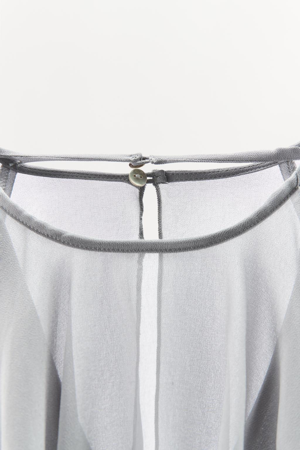 HALTER DRESS WITH OVERLAY - Zara фото 6