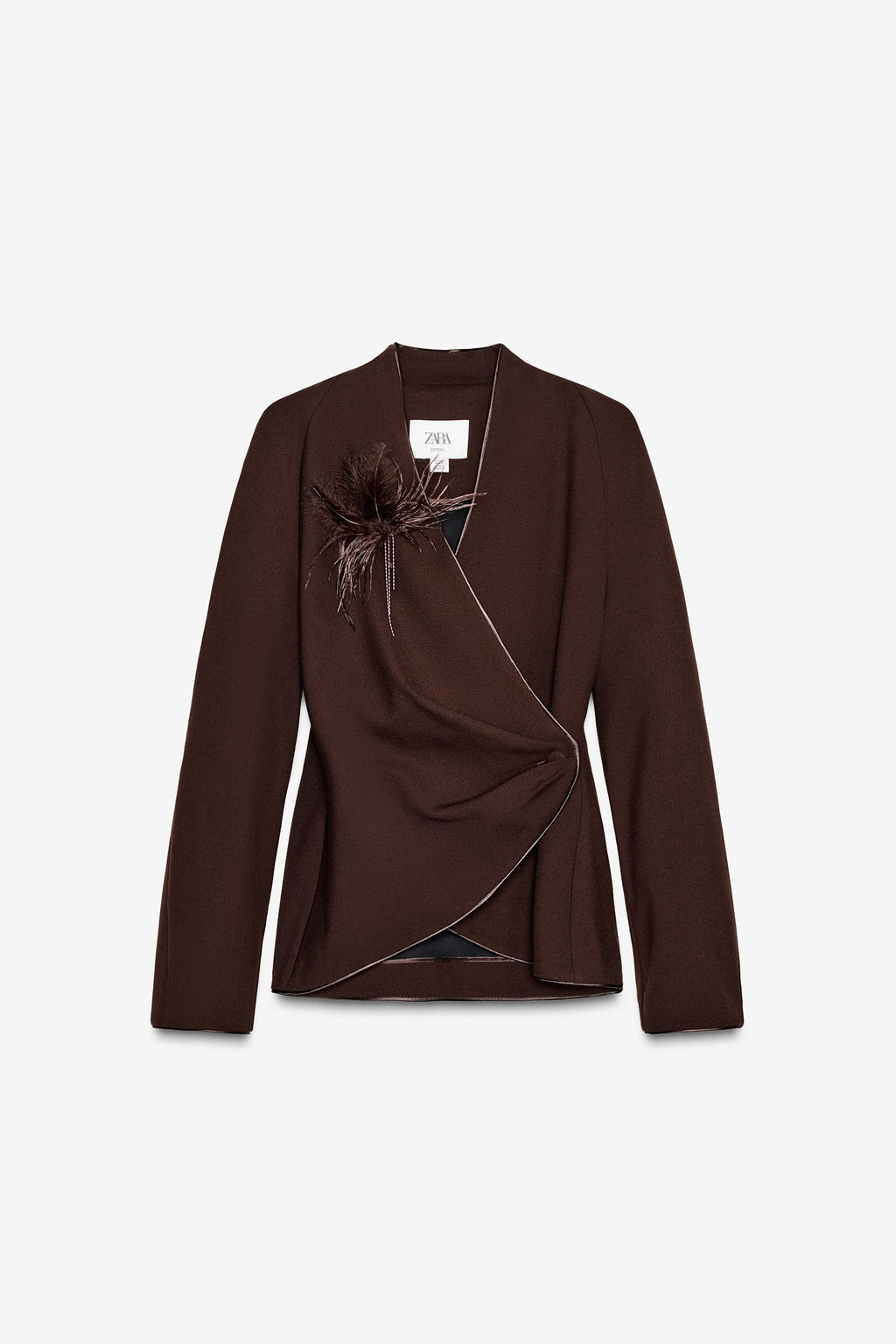 LIMITED EDITION DRAPED FEATHER SHIRT - Zara фото 6