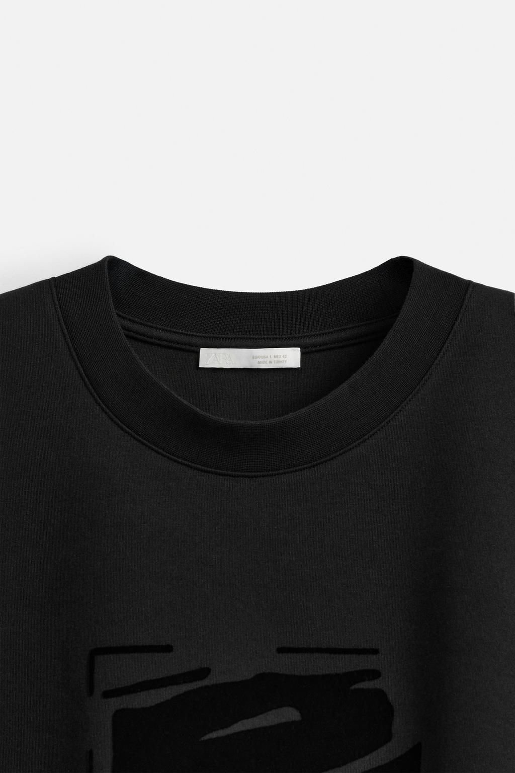 TEXTURED PRINT SWEATSHIRT - Zara фото 9