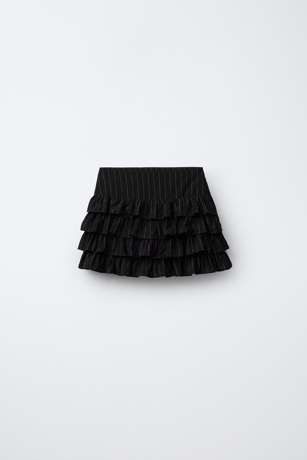 SHINY STRIPED BERMUDA SKORT