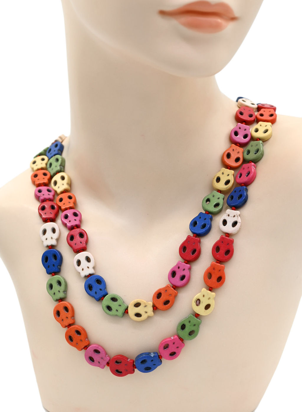 Бусы длинные из кахолонга тонированного 13*16мм цв.ассорти, 120см