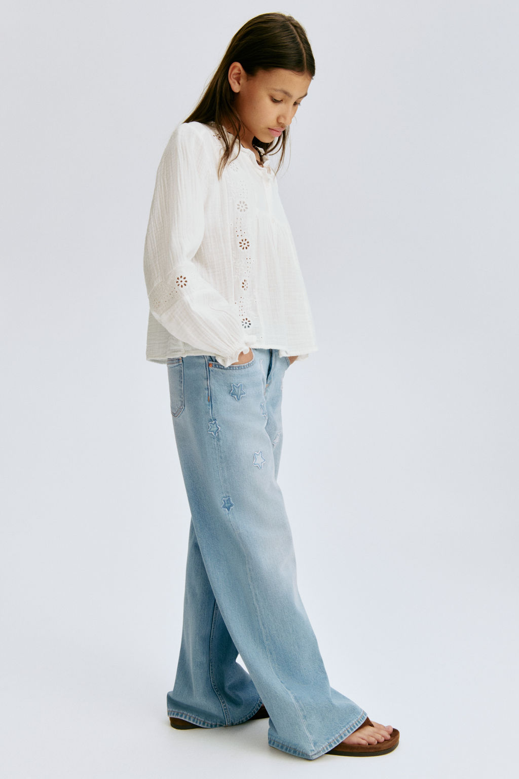 Wide Leg Low Jeans - H&m фото 7