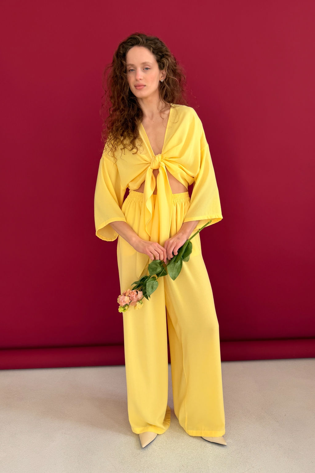 Блузка СЕТ029/05/Желтый - M&G all natural фото 6