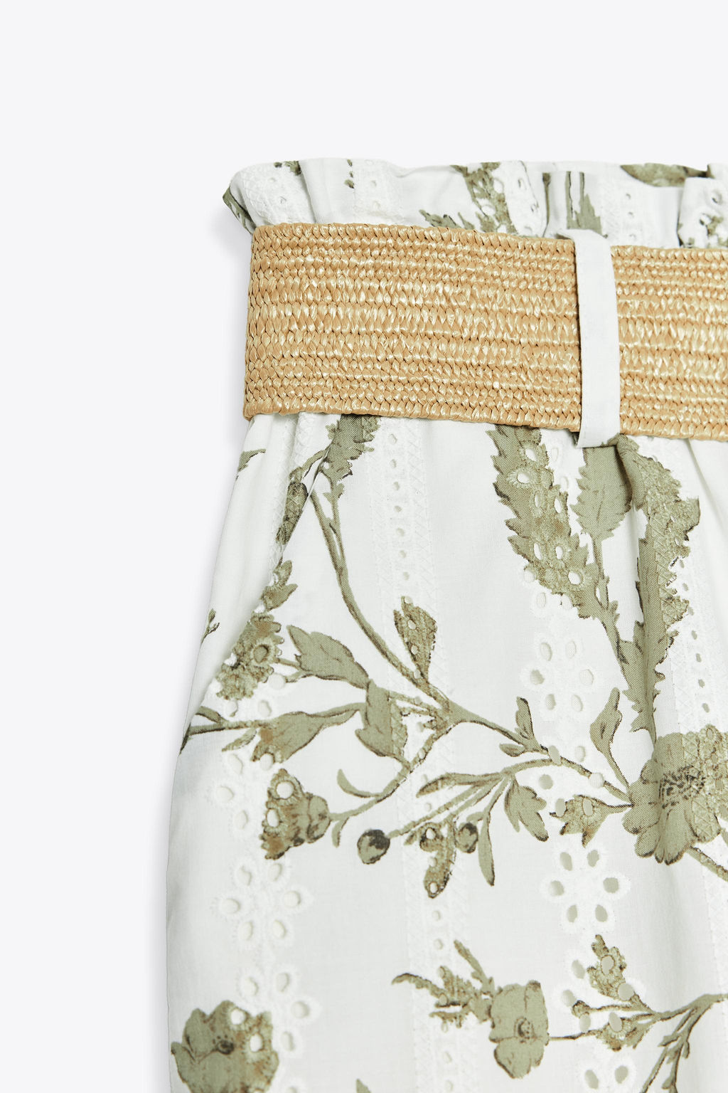 PRINTED BERMUDA SHORTS WITH PERFORATED EMBROIDERY - Zara фото 14