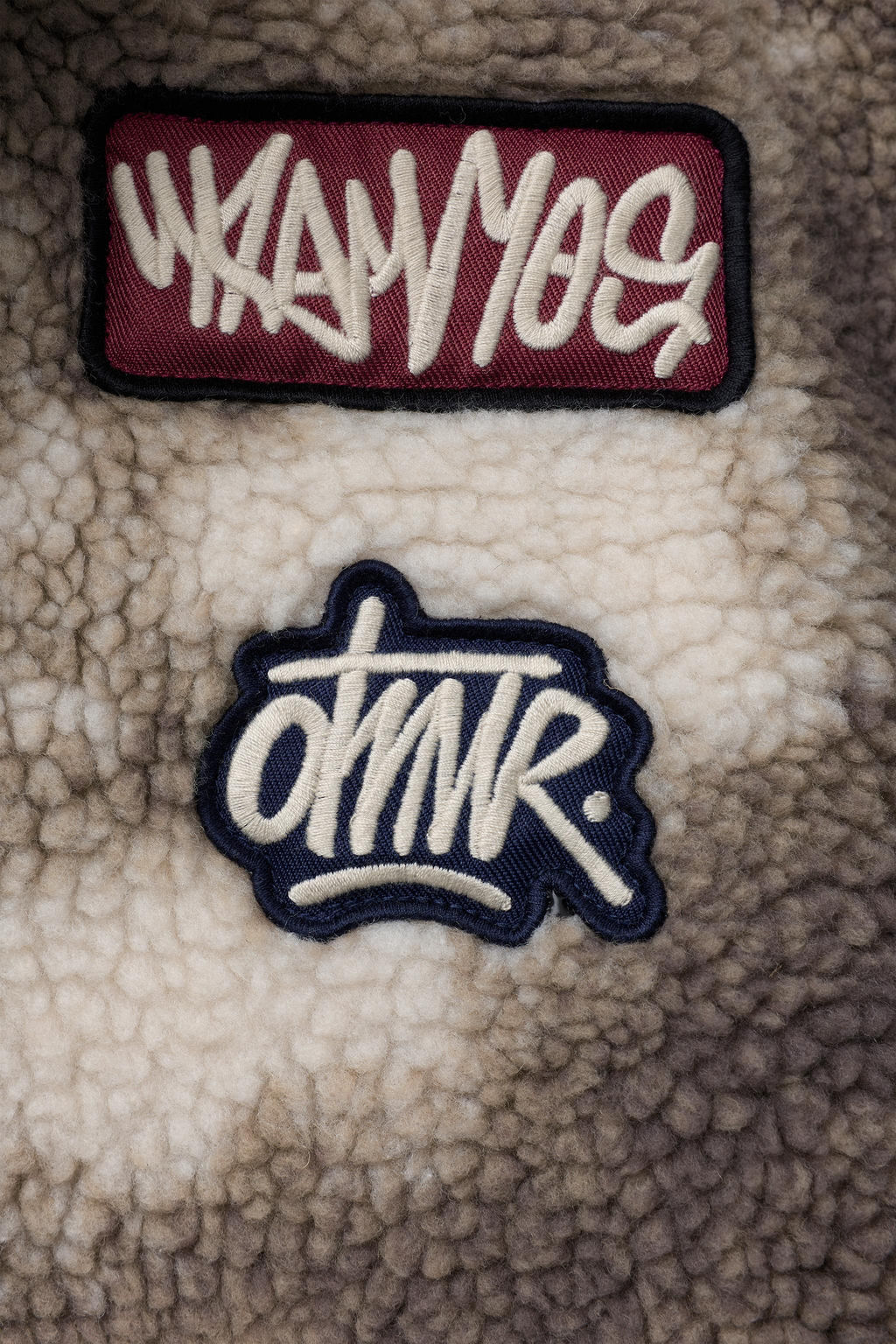 TIE-DYE FAUX SHEARLING OVERSHIRT WITH PATCHES - Zara фото 8