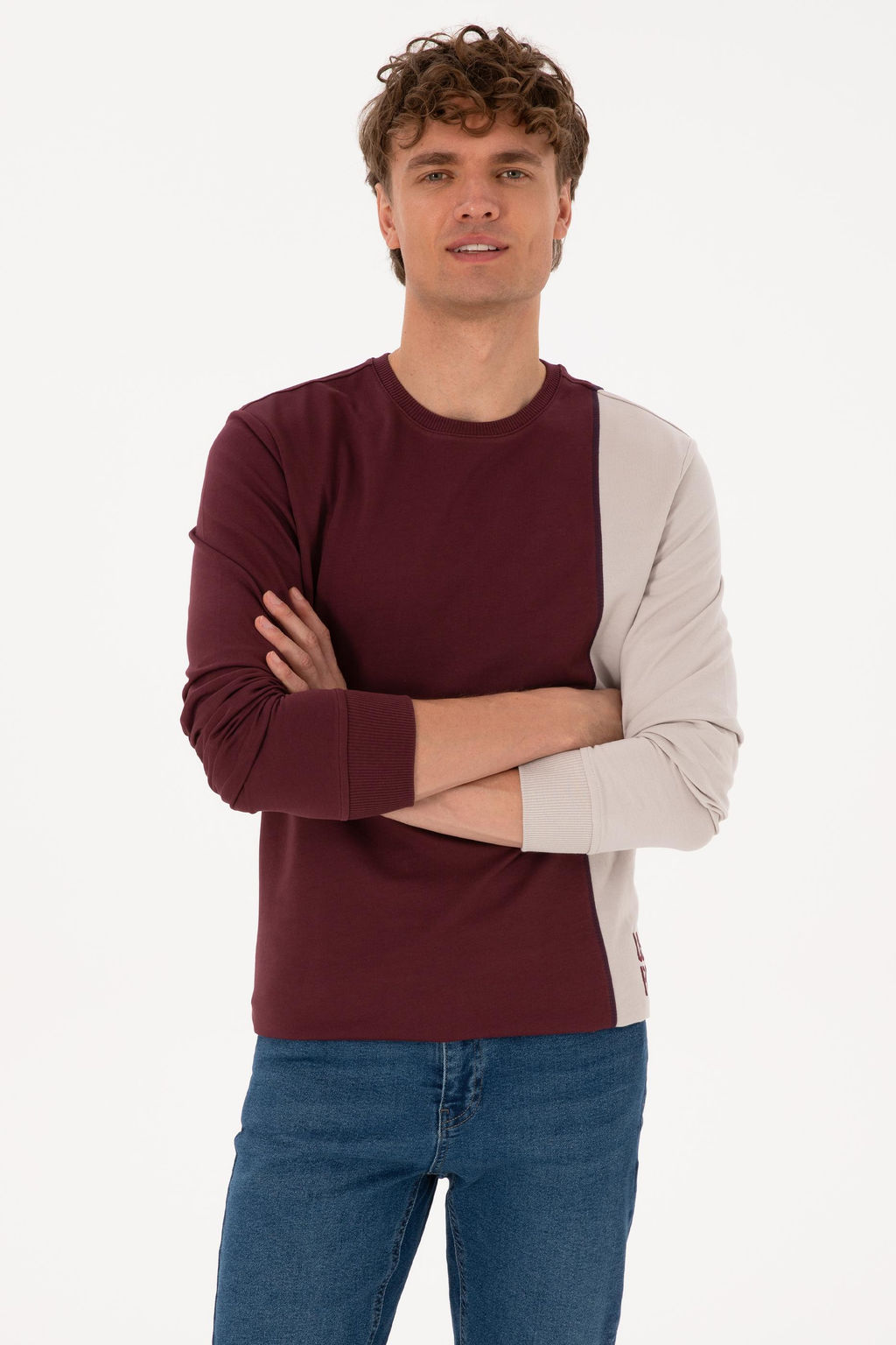 Erkek Bordo Sweatshirt