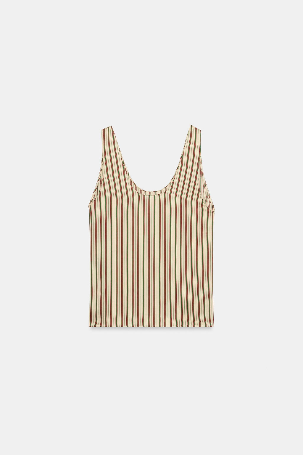 TOP TIRANTES RAYAS ZW COLLECTION / Crudo / Granate - Zara фото 10