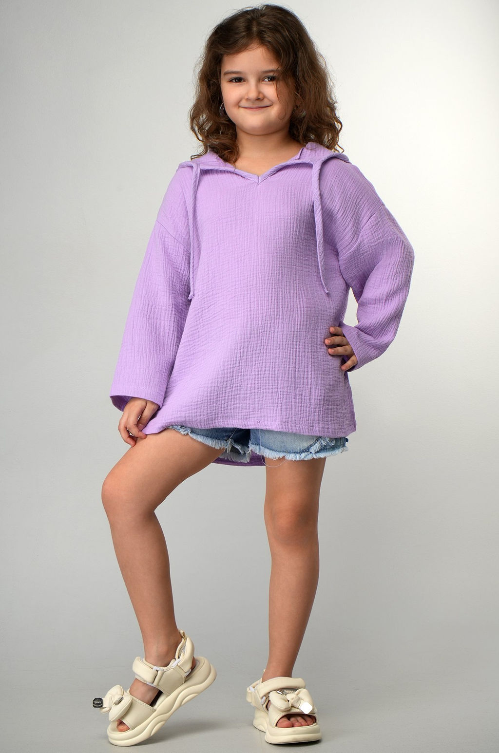 Детская хлопковая пляжная туника из муслина Happyfox - Happy fox фото 11