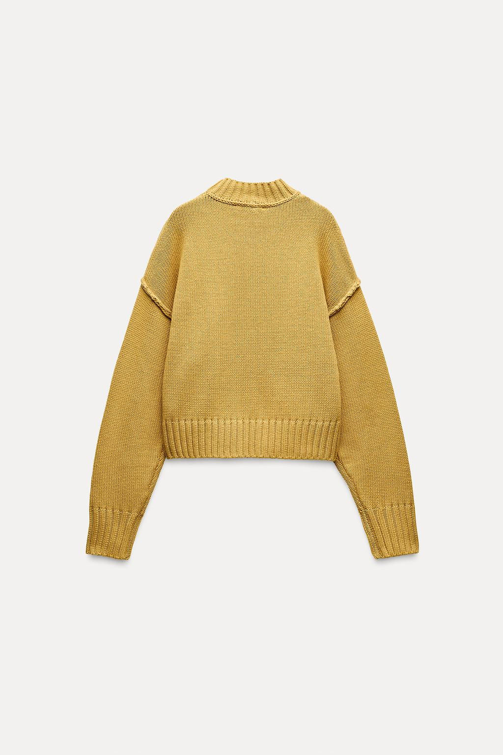 KNIT SWEATER WITH VISIBLE SEAMS - Zara фото 3