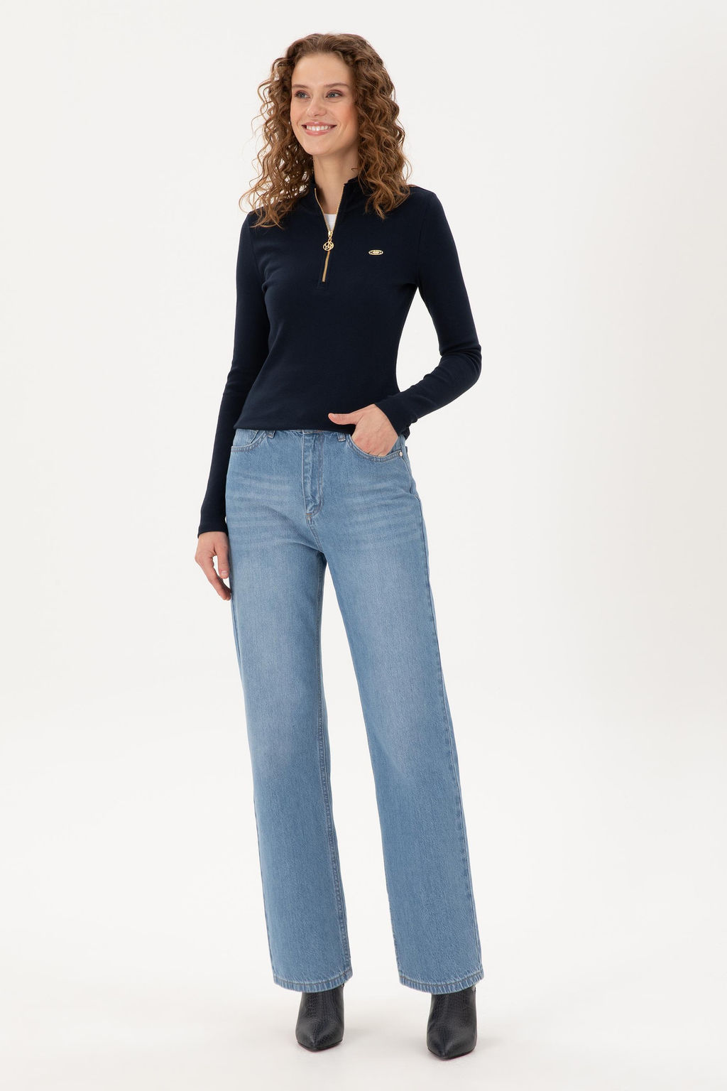 Женский темно-синий свитшот Неожиданная скидка в корзине - U.s. polo assn фото 4