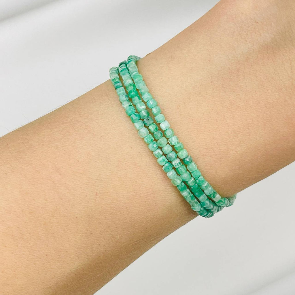 Бусины для украшений из зеленого Берилла (195 бусин)