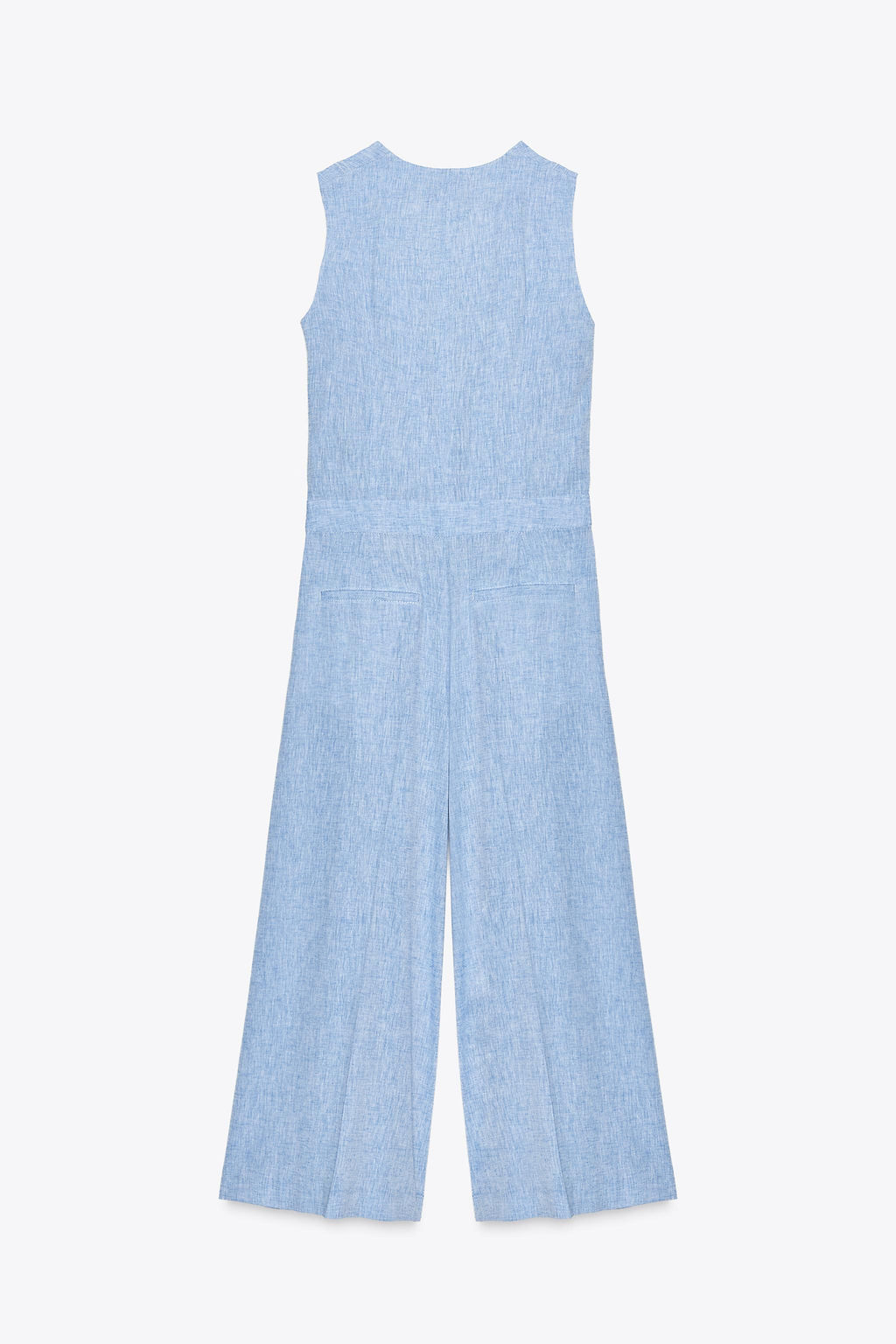 LINEN BLEND WAISTCOAT JUMPSUIT - Zara фото 15