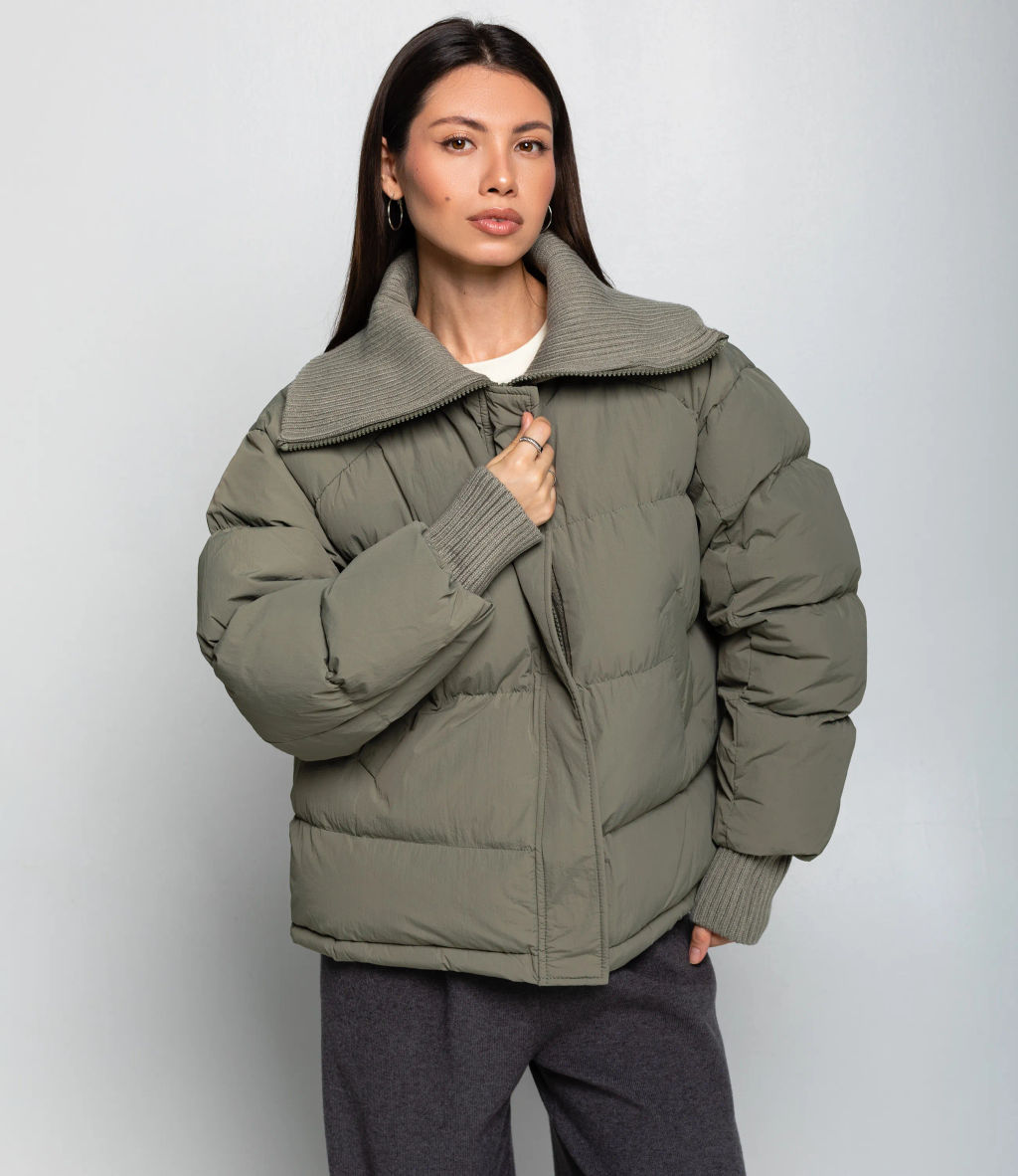 Куртка #КТ8895 (1), серо-зелёный