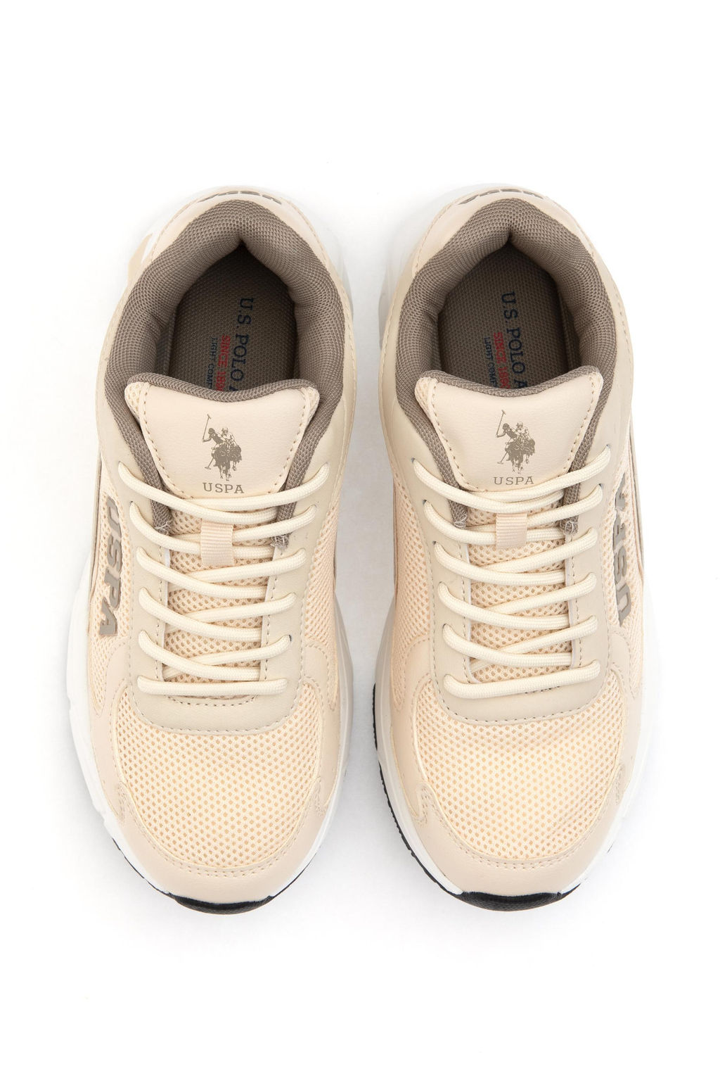 Туфли U.S. Polo Assn бежевые из полиуретана