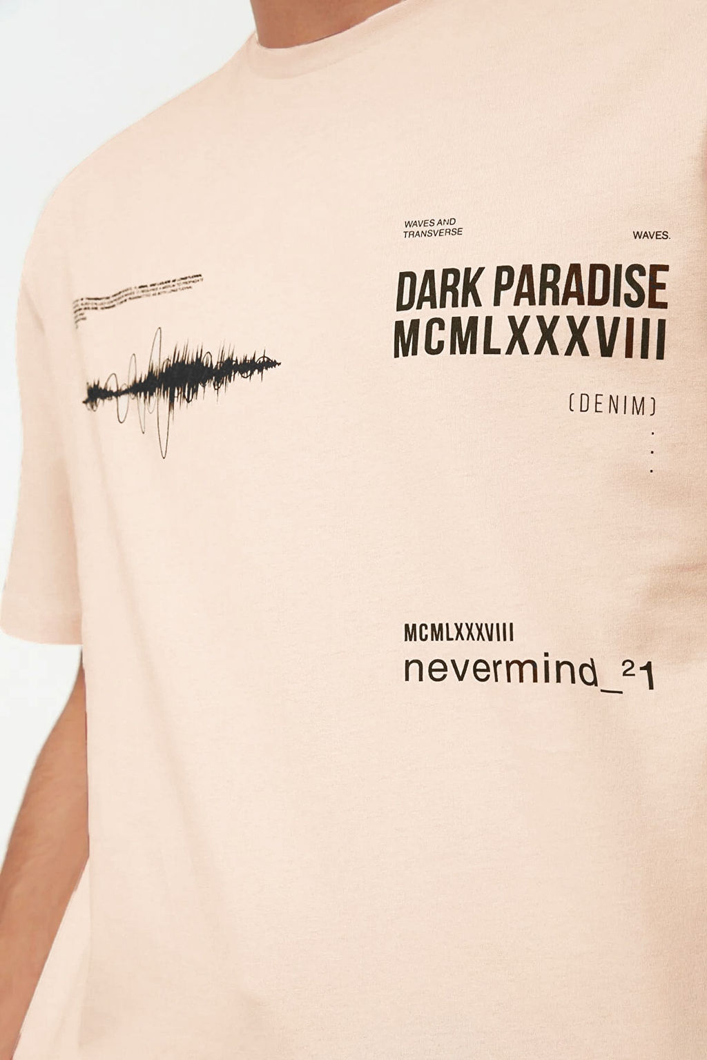TRENDYOL MAN Beyaz Oversize/Genis Kesim Yaz? Bask?l? %100 Pamuk T-Shirt TMNSS20TS1097 - Trendyolmilla фото 5