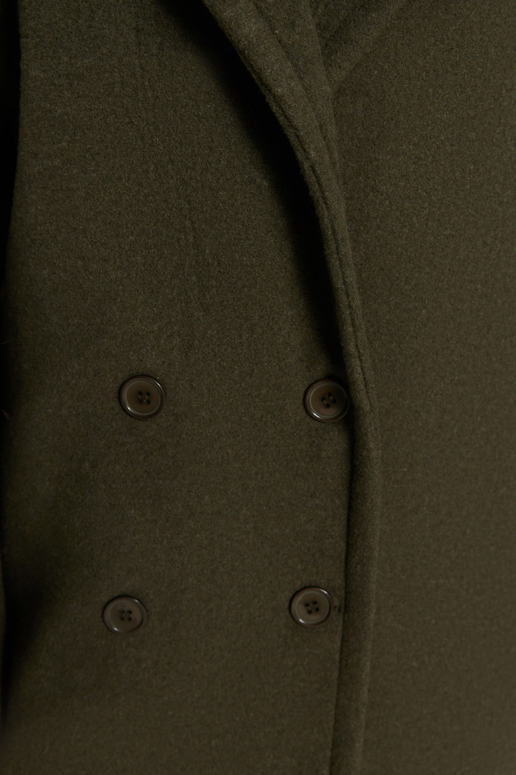 Haki Oversize Genis Kesim Uzun Yunlu Kase Kaban TWOAW21KB0038