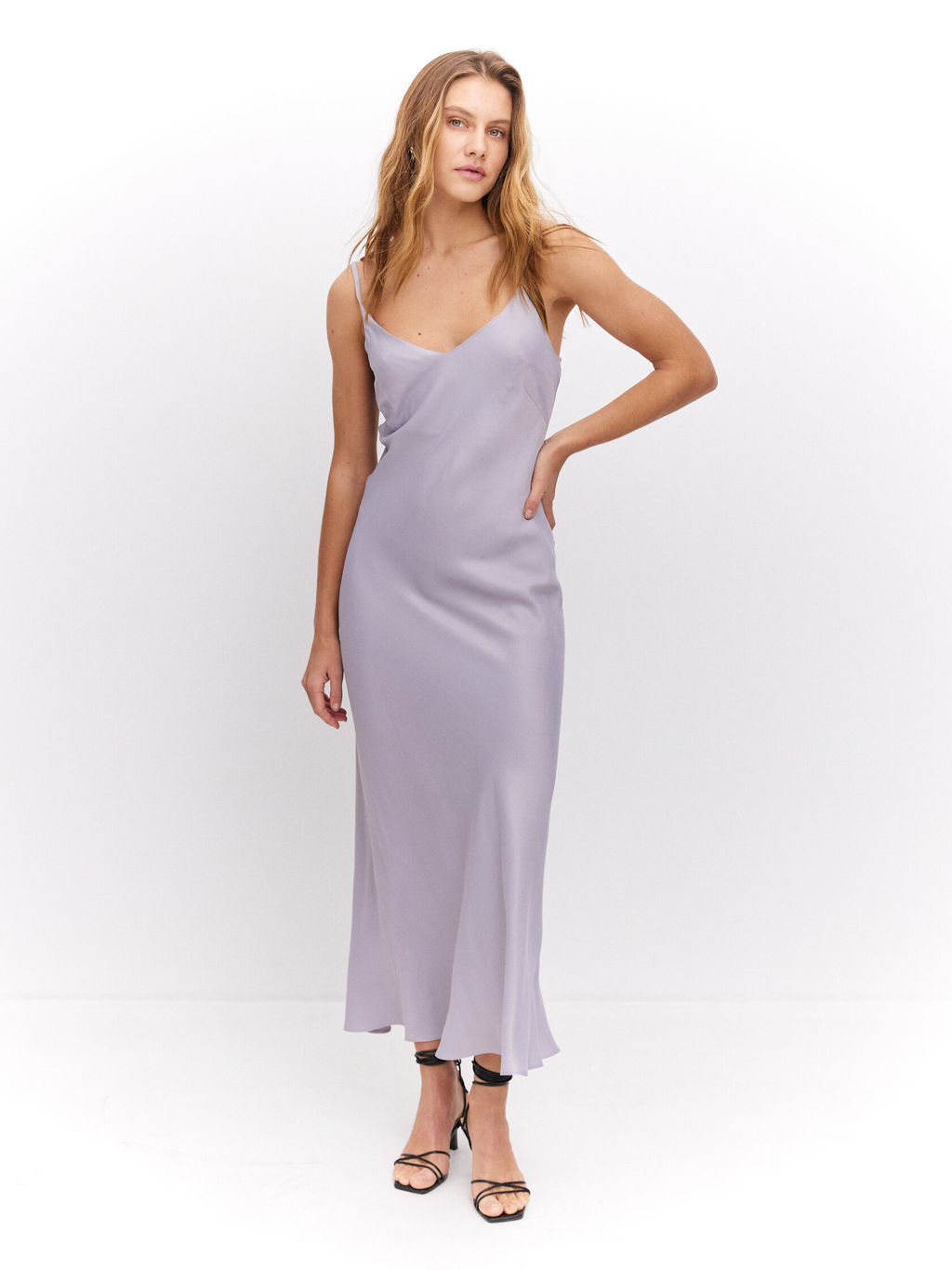 Платье-комбинация из сатинированной вискозы - TO BE ONE фото 2