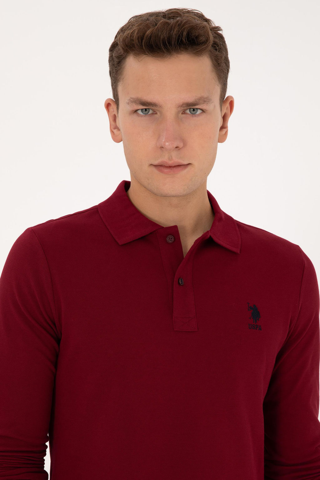 Erkek Bordo Basic Sweatshirt