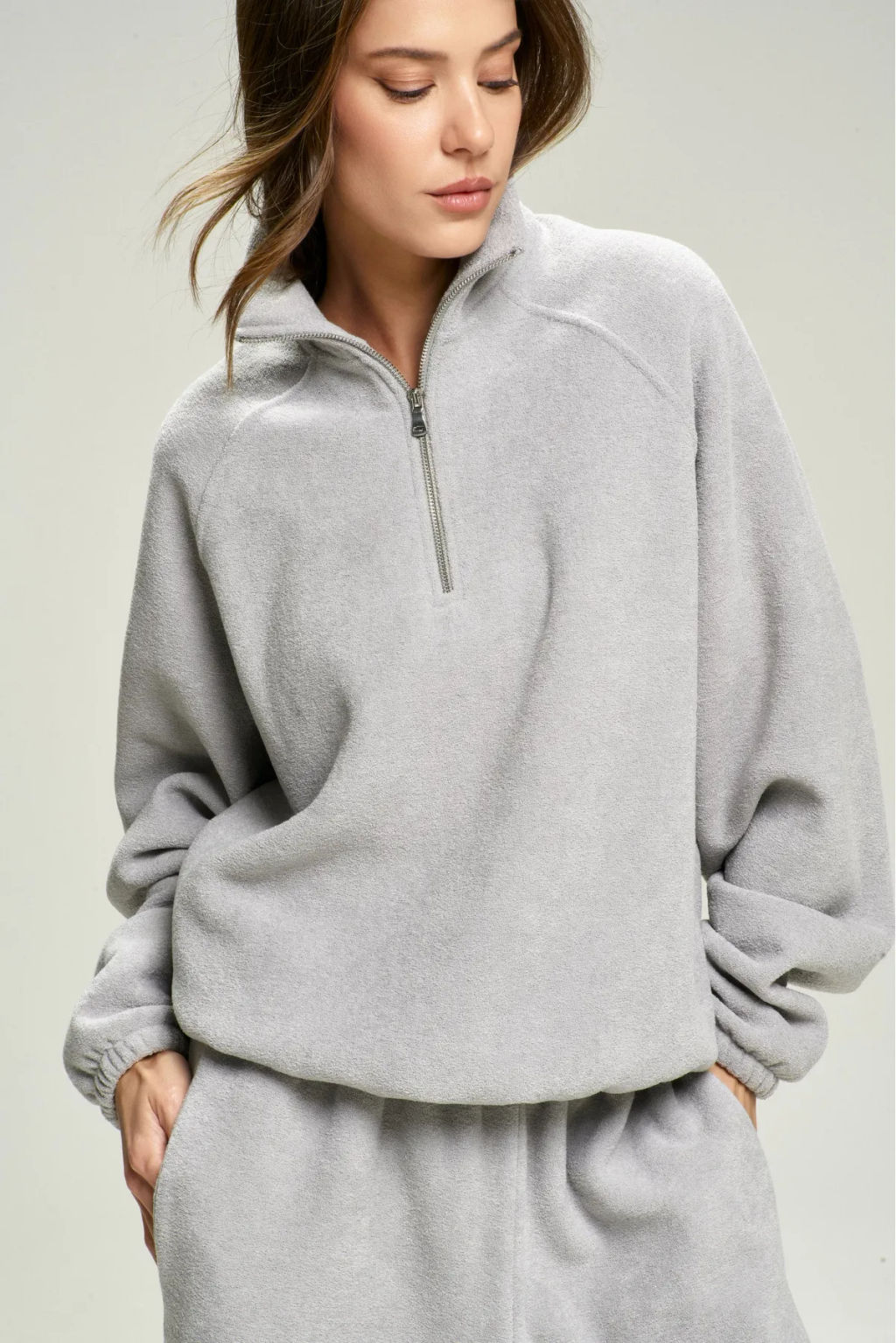 Анорак из плюша с начесом Grey