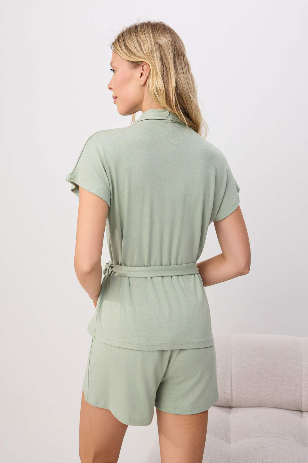 Mint Kruvaze Fitilli _rme Pijama Tak_m_ THMSS26PT00159 - Trendyolmilla фото 4